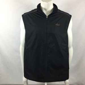 Greg Norman vest black performance zip up golf